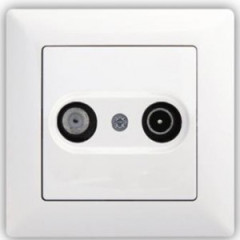 Z�suvka satelitn� + TV VISAGE SIMPLE biela