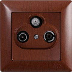 Z�suvka SAT-TV-R koncov� VISAGE AMAZON orech