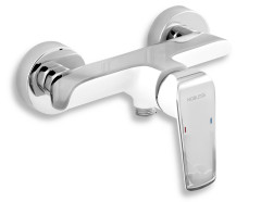 Bat�ria sprchov� n�stenn� 150 mm biela - chr�m