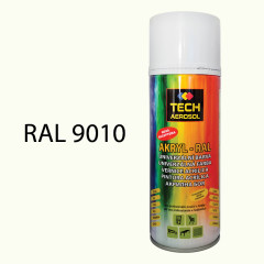 Farba v spreji akrylov� TECH RAL 9010 biela matn� 400 ml