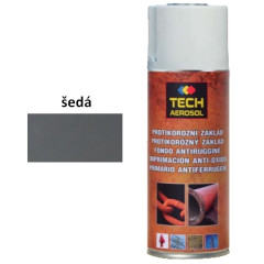 Farba v spreji antikor�zna z�kladn� TECH �ed� 400 ml