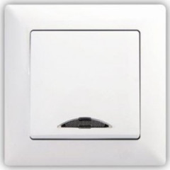 Vyp�na� �. 6 chodbov�/schodiskov� s podsvieten�m VISAGE SIMPLE biely