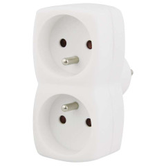 Z�suvka rozbo�ovacia 2x 250V/10A biela (P0028)