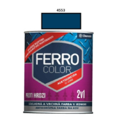 Farba na kov Ferro Color pololesk/4553 0,75 L (tmavo modr�)