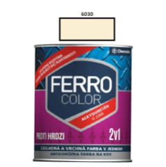Farba na kov Ferro Color pololesk/6030 0,75 L (slonov� kos�)