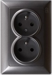 Dvojz�suvka 2x2P VISAGE AMBIENCE tmavo�ed� (dymov�)