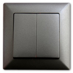 Vyp�na� �. 5 dvojit� lustrov� VISAGE AMBIENCE tmavo�ed� (dymov�)