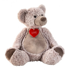 Hra�ka ply�ov� medved�k s mal�m srdie�kom 42 cm (ZE3246)
