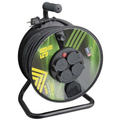 K�bel predl�ovac� na bubne 50 m / 4 z�suvky / gumov� (P084501)