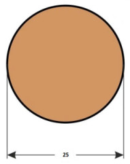 Li�ta dreven� T25 pr.25x2500 mm