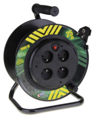 K�bel predl�ovac� na bubne 25 m / 4 z�suvky / pevn� stred  (P19425P)