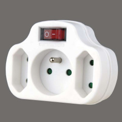 Z�suvka rozbo�ovacia 2x ploch� + 1x gu�at� + vyp�na� (P0029)