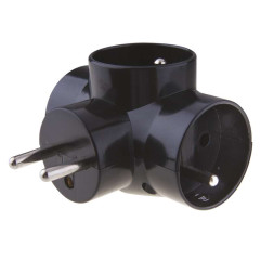 Z�suvka rozbo�ovacia 3x, gu�at� - �ierna (P0030)