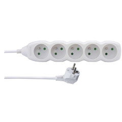Pr�vod predl�ovac� 1,5 m / 5 z�suviek BIELY (P0511)