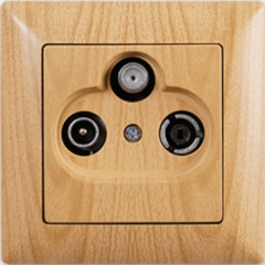 Z�suvka SAT-TV-R koncov� VISAGE AMAZON javor