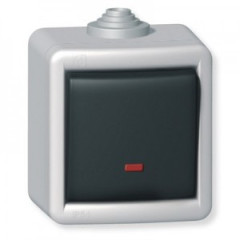 Vyp�na� �. 1 jednop�lov� na povrch kovov� s orienta�n�m osvetlen�m ~ IP55