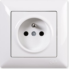 Z�suvka 2P s detskou ochranou VISAGE SIMPLE biela
