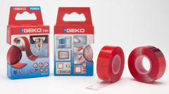 P�ska obojstrann� transparentn� lepiaca GEKO POWER 19mm x 1,5m extra siln�