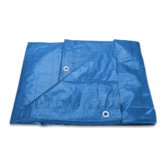 Plachta krycia s okami 5x8 m, 70g/m2 PE modr�