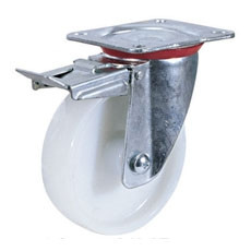 Koliesko oto�n� +brzda NYLON 125 mm/100 kg (11125 LNYB)