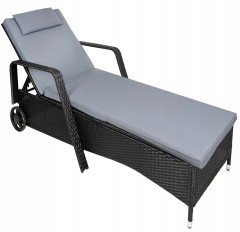 Leh�tko z�hradn� polohovate�n� 54x197 cm POLYRATAN na kolieskach (ZE00011964)