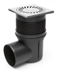 Vpus� kanaliza�n� bo�n� D110 (such� klapka, nerezov� mrie�ka) (MCH-324 S N)