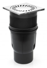 Vpus� kanaliza�n� spodn� D110 (such� klapka, nerezov� mrie�ka) (MCH-727 S N)