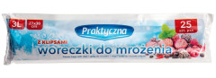 Vreck� na zmrazovanie surov�n 3 l s klipom 25 ks (4W9923)
