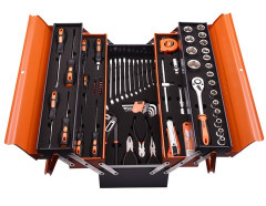 Sada ru�n�ho n�radia a hlav�c v kovovom kufr�ku 77-dielna PRO HARDEN (510777)