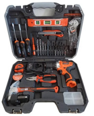 Sada ru�n�ho n�radia v kufr�ku + Akumul�torov� v�ta�ka 12 V Profi HARDEN (510836)