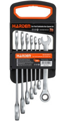 Sada ra��ov�ch k���ov o�ko-vidlica 7-dielna (8-19 mm) Profi HARDEN (540117)
