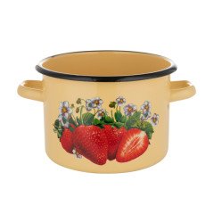 Hrniec smaltovan� na indukciu a plyn JAHODA 18 cm 3,2 l