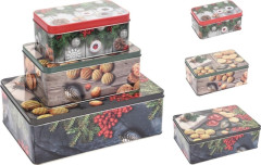 D�za na kol��e obd�nikov� 3 ks - viano�n� dekor