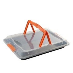 Plech na pe�enie + pokrievkou 42x29x4 cm