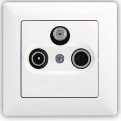 Z�suvka satelitn� koncov� VISAGE SIMPLE biela