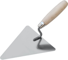 Ly�ica mur�rska trojhrann� - nerezov� 200 mm s drevenou rukov�ou 0206