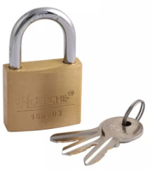 Z�mok visiaci 30 mm mosadzn� +3 ks k��� HOTECHE HT180202