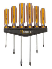 Sada skrutkova�ov 6 ks (PL; PH v plastovom dr�iaku Cr-V HOTECHE HT241206
