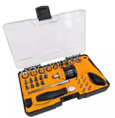 Skrutkova� ra��ov� s pr�slu�enstvom 37ks Cr-V HOTECHE HT250937