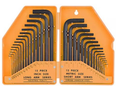 Sada imbusov�ch k���ov (METRICK�,PALCOV� v plastovom boxe 30-dielna Cr-V HOTECHE HT262030