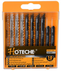 Pl�tky do priamo�iarej p�ly na drevo a kov 10-dielna sada HOTECHE HT621001