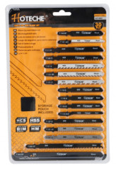 Pl�tky do priamo�iarej p�ly na drevo-kov-polystyr�n 30-dielna sada HOTECHE HT621003