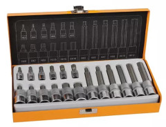Hlavice z�str�n� HEX 1/2� & 1/4" 18-dielna sada HOTECHE HT203201