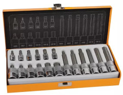 Hlavice z�str�n� TORX 1/2� & 1/4" 18-dielna sada HOTECHE HT203202