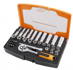 Sada hlav�c s ra��ou 1/4" MINI 37-dielna HOTECHE HT202101