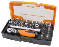 Sada hlav�c s ra��ou 1/4" MINI 25-dielna HOTECHE HT202102