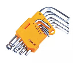 Sada kr�tkych imbusov�ch k���ov s guli�kou (1.5-10 mm 9-dielna HOTECHE HT260408