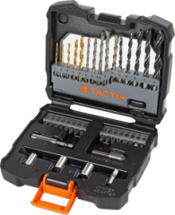Sada bitov a vrt�kov do kovu, dreva a bet�nu 37 ks TACTIX (418713)
