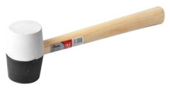 Kladivo gumen� 450 g �IERNO-BIELE s drevenou rukov�ou TACTIX (706803)