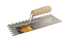 Hladidlo nerezov� 120x280 mm / zuby 10x10 mm dreven� rukov�  HOTECHE HT425002